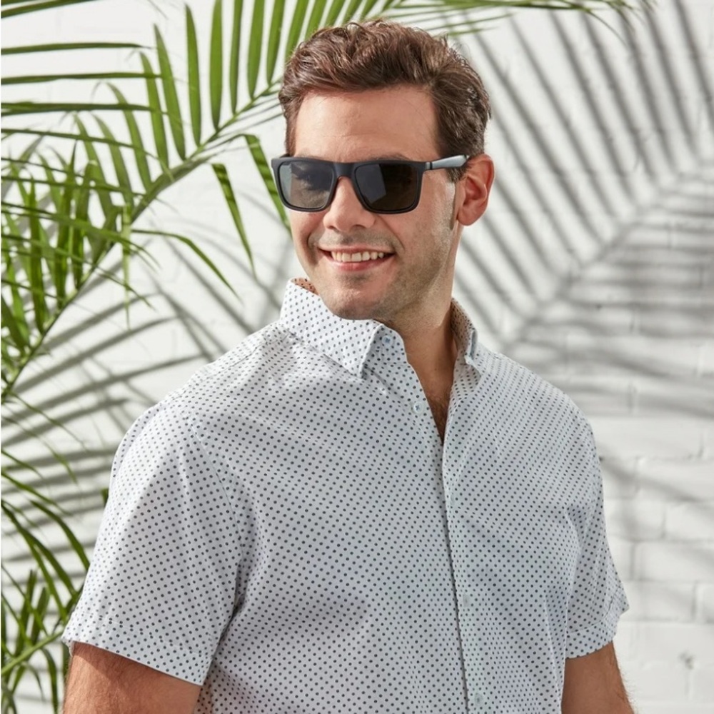 Foster Grant Men's Premium Polarized Square Fashion Sunglasses, Black